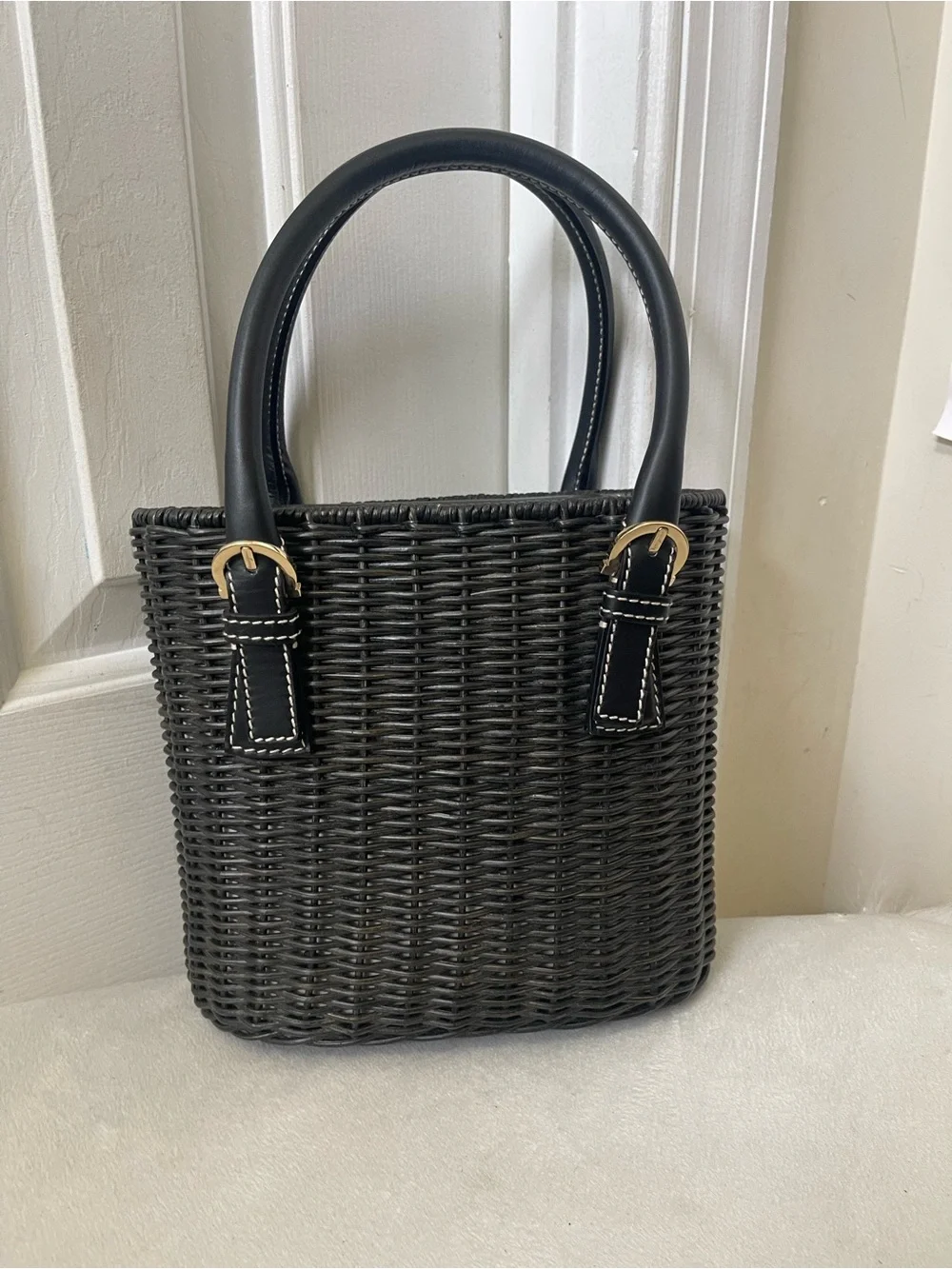 Salvatore Ferragamo vintage Gancini Rattan handbag